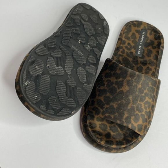 Veronica Beard Velvet Animal Print‎ Slides - Picture 3 of 4